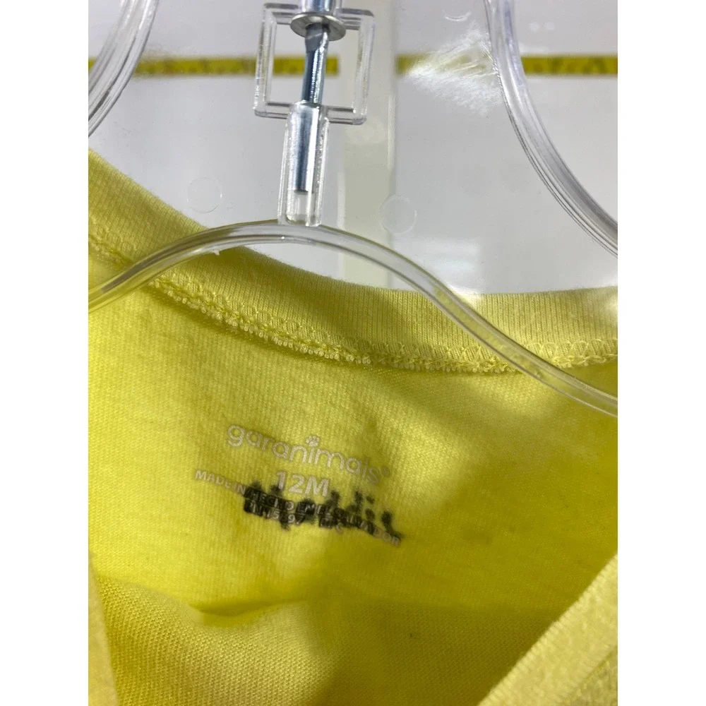 Garanimals Toddler Girls‎ Yellow Short Sleeve Crew Neck T-Shirt Size 12M